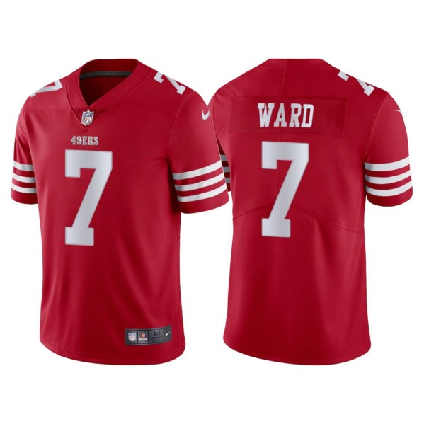 Men's San Francisco 49ers #7 Charvarius Ward Red Vapor Untouchable Limited Stitched Baseball Jersey Men's San Francisco 49ers #7 Charvarius Ward Red Vapor Untouchable Limited Stitched Baseball Jersey